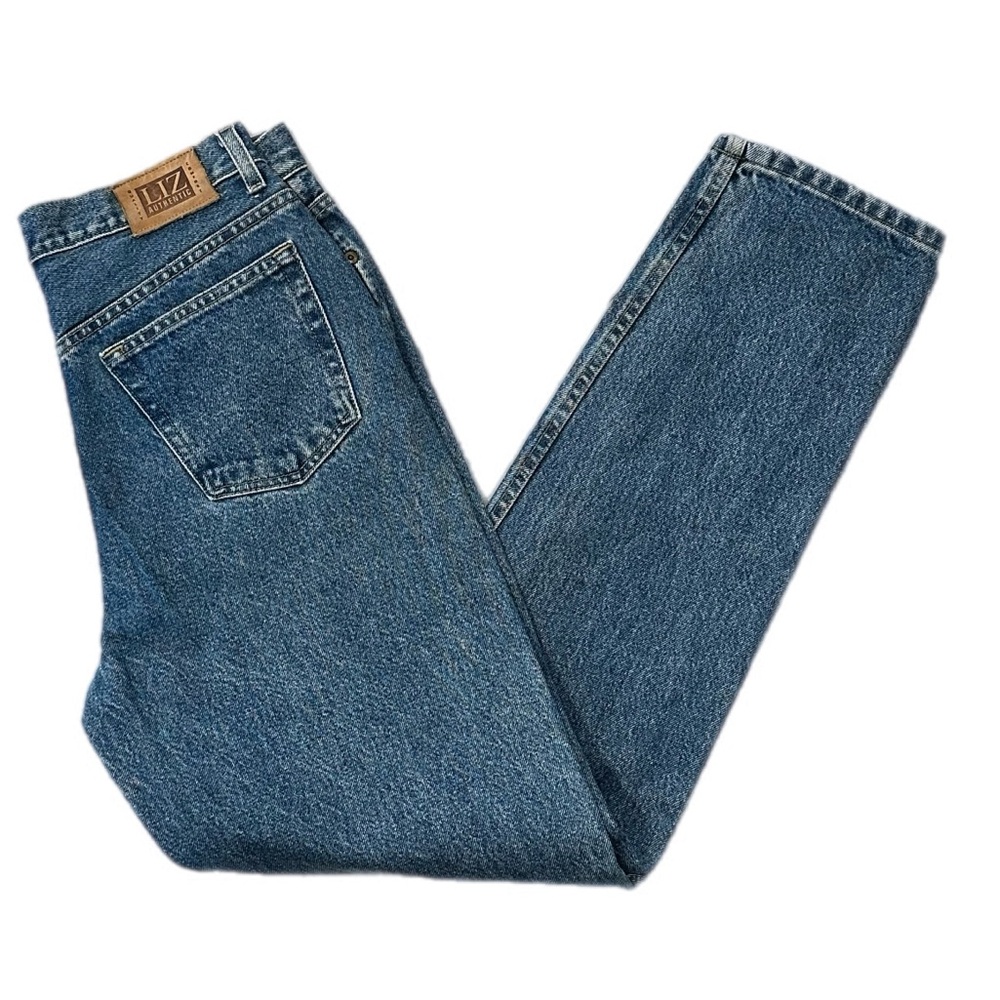 Vintage Liz Claiborne Lizwear High Waist Tapered Blue Jeans 100% Cotton size 10